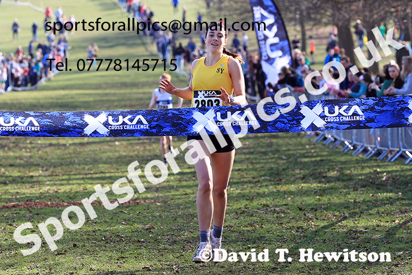 Womens under-17s 2025 UK CAU Inter Counties Cross Country Champs., Wollaton Park, Nottingham. Photo: David T. Hewitson/Sports for All Pics